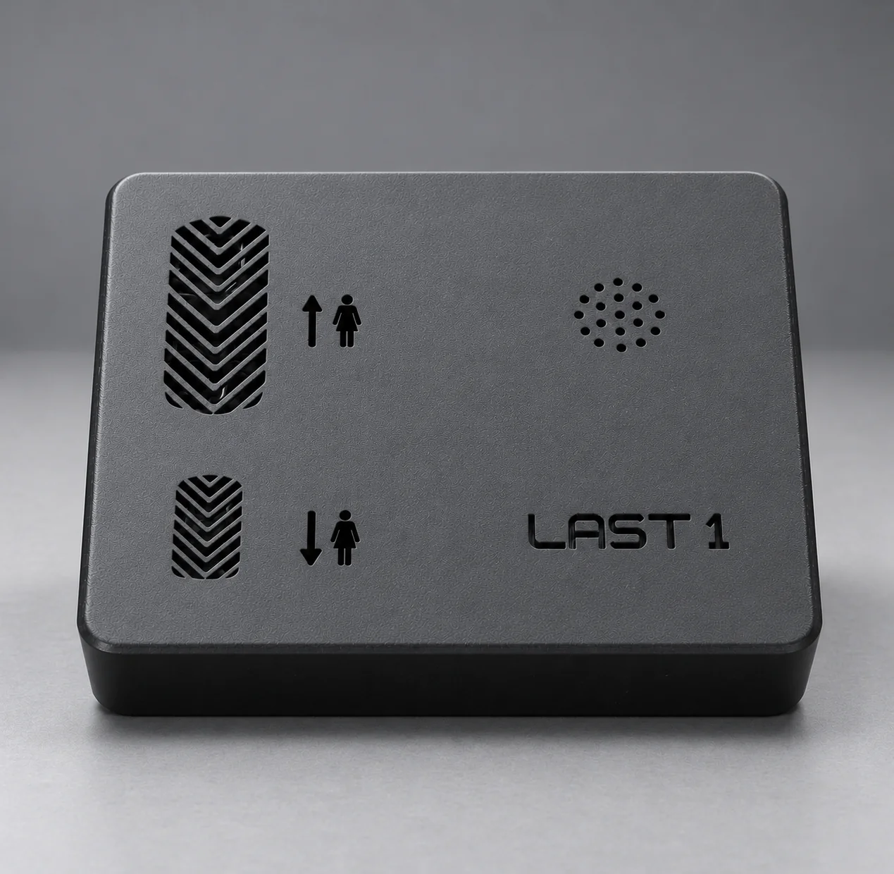 Last 1 door sensor enclosure render marked LAST 1